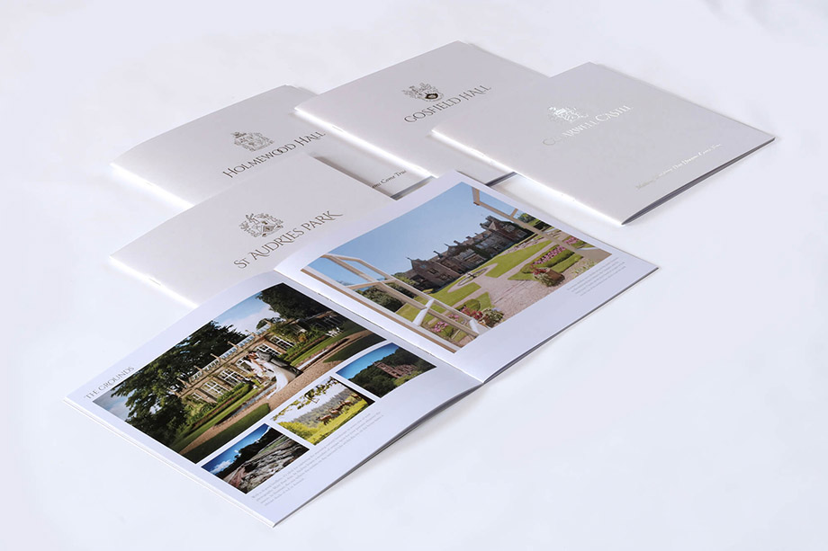 Brochures illustration 1, part of our Country-house-weddings portfolio