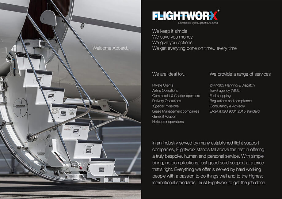 12 page brochure illustration 19, part of our Flightworx portfolio
