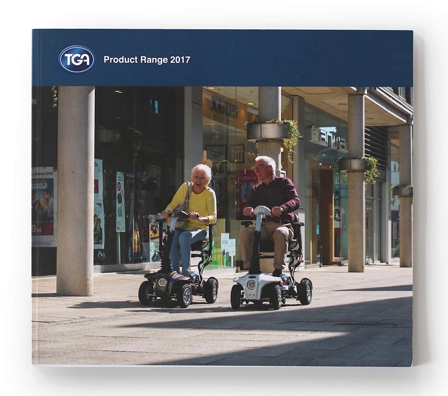 98 page product catalogue illustration 3, part of our work for TGA Mobility
